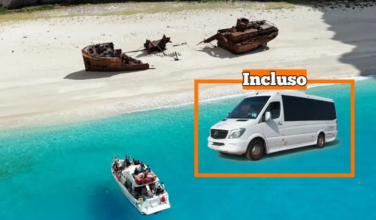 Tour in Barca alla Spiaggia del Relitto & via Minivan