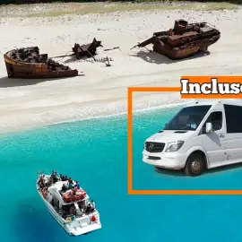 Tour in Barca alla Spiaggia del Relitto & via Minivan