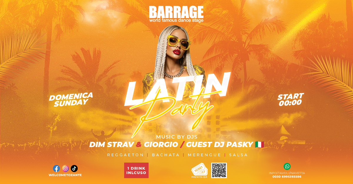 Latin Party Evento a Zante