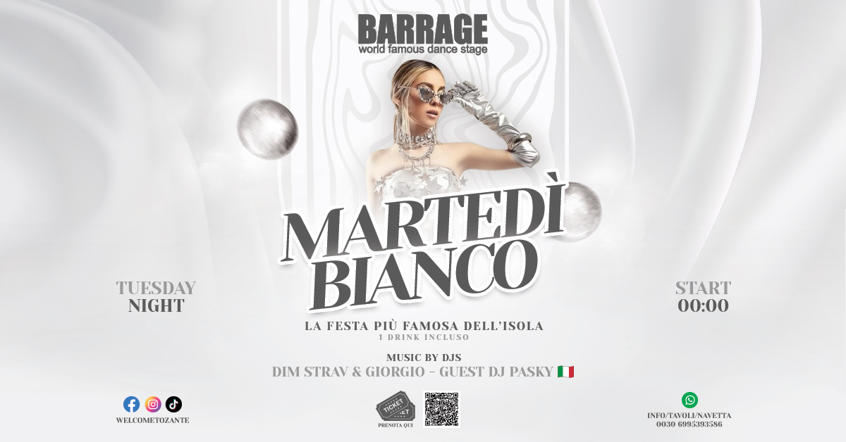 Martedi Bianco Zante Evento 2026